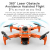Квадрокоптер LYZRC L900 Pro Max Orange — дрон з 4K камерою, GPS, FPV, БК моторами, лазерним уникненням перешкод, до 28 хвилин польоту, дальністю до 1200 м, кейс, сірий